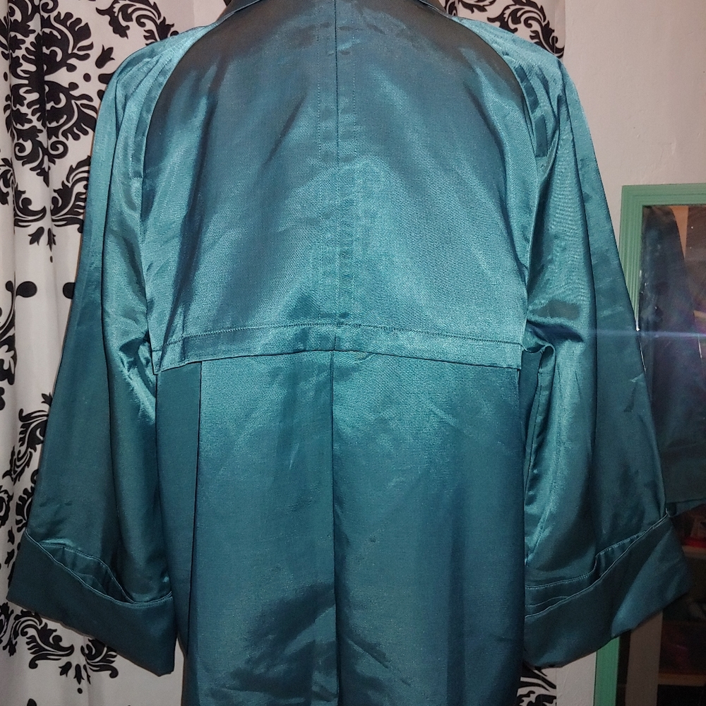 Blue satin jacket - Picture 5 of 8